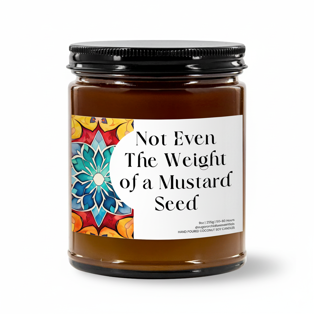 {{ product.title }} – Islamic candle, 9oz amber jar, Sugar Orchid